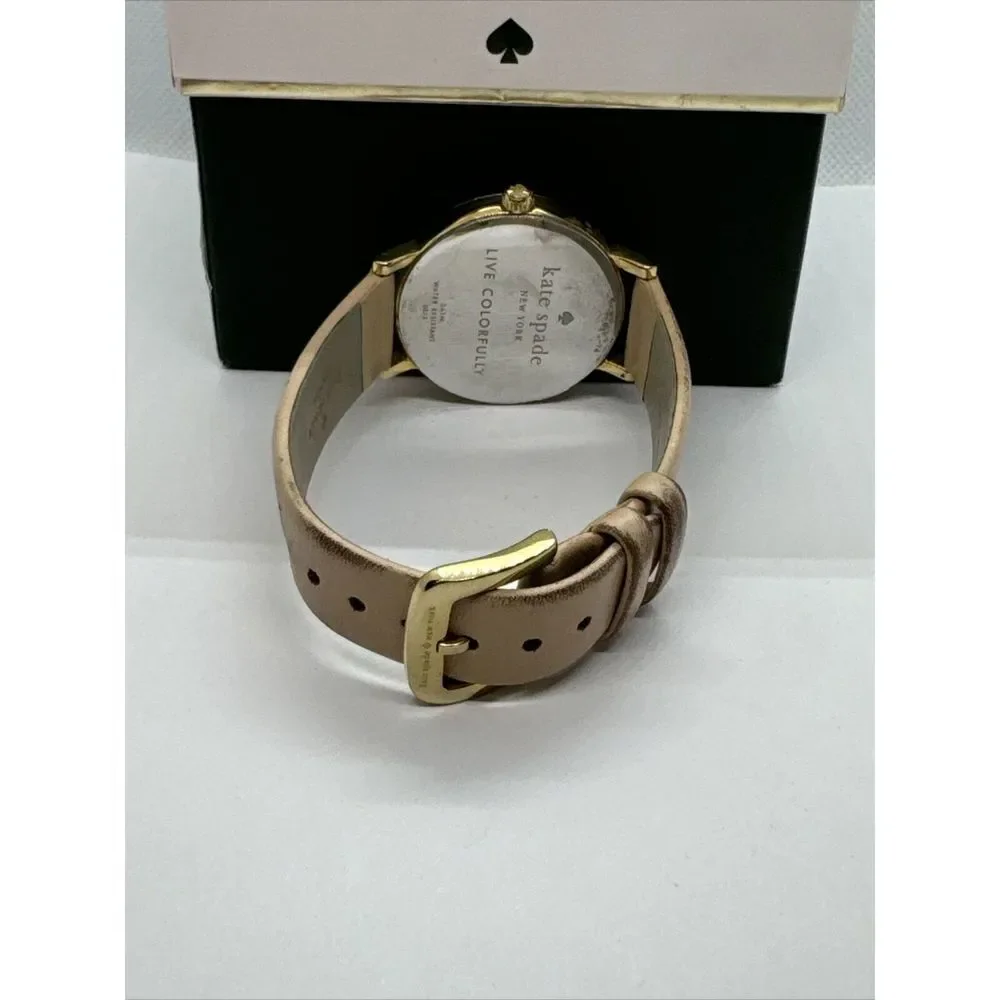 Kate Spade New York Metro 0073 Women's Beige Leather Analog Quartz Watch JNA157